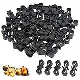 Jupengmg 100 Pcs Christmas Light Clips - Gutter Clips for Hanging Outdoor Lights, Weatherproof String Light Hangers, Mini Hooks for Outside String Lights & Holiday Decoration
