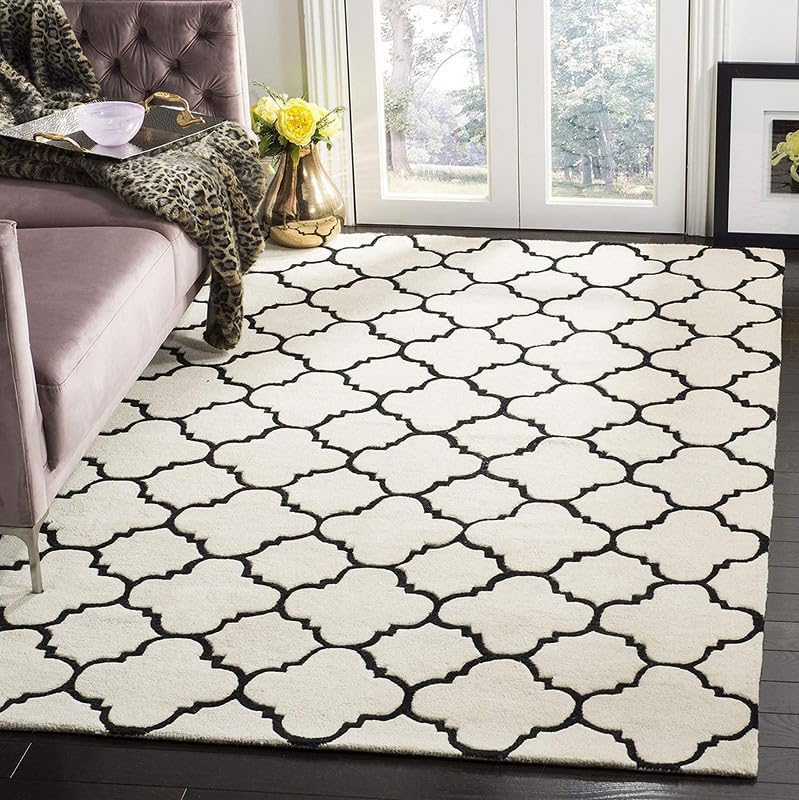 Image of Carpets and Rugs Woolen Thick Floral and Contemporary Designs for Area Rugs, Carpets for Living Room, Bedroom, Hall, Bedside Runner Size 2x4 feet