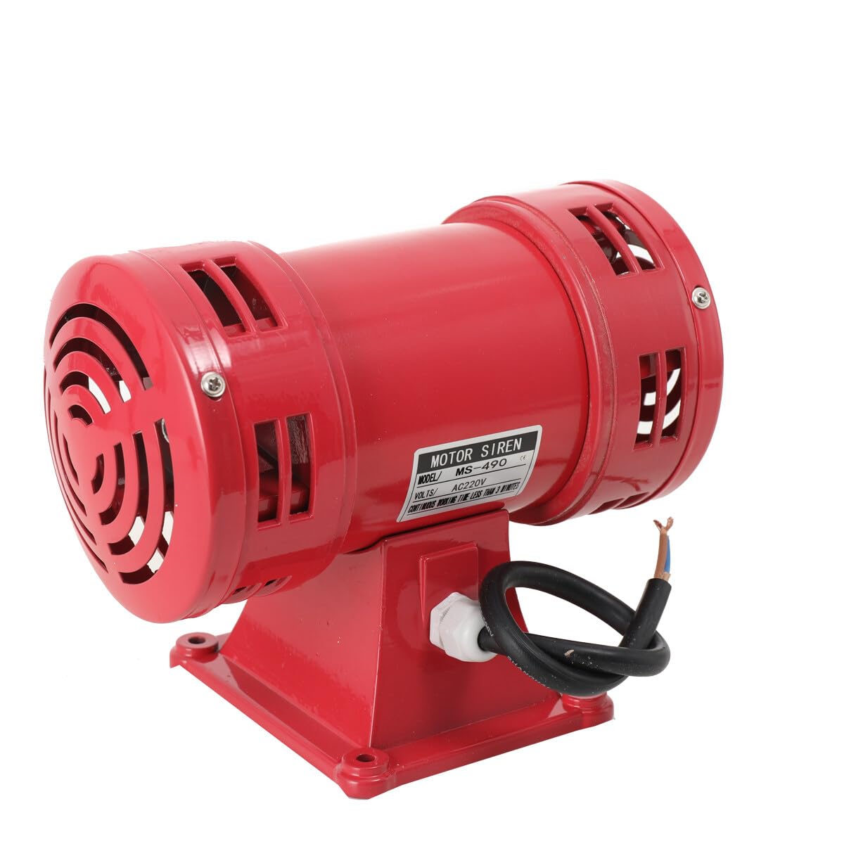 Ecutee Red Electric Alarm Sirens Air Raid Siren Industrial Tornado Warning Siren Emergency Safety Siren 400W 220V / 50Hz 140Db Alarm Horns For Ships Mine Airports Outdoor