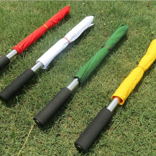 Banderas de árbitro de acero inoxidable con mango de esponja cómodo, pack de 4 6