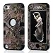 MOLLYCOOCLE iPod Touch 5 Case,3 in 1 Hybrid TPU Silicon Hard Case Bumper Scratch Resistant Shockproof Plastic Protective Cover Clear Phone Special Brown Leavesl Case for iPod Touch 5 5th Generation