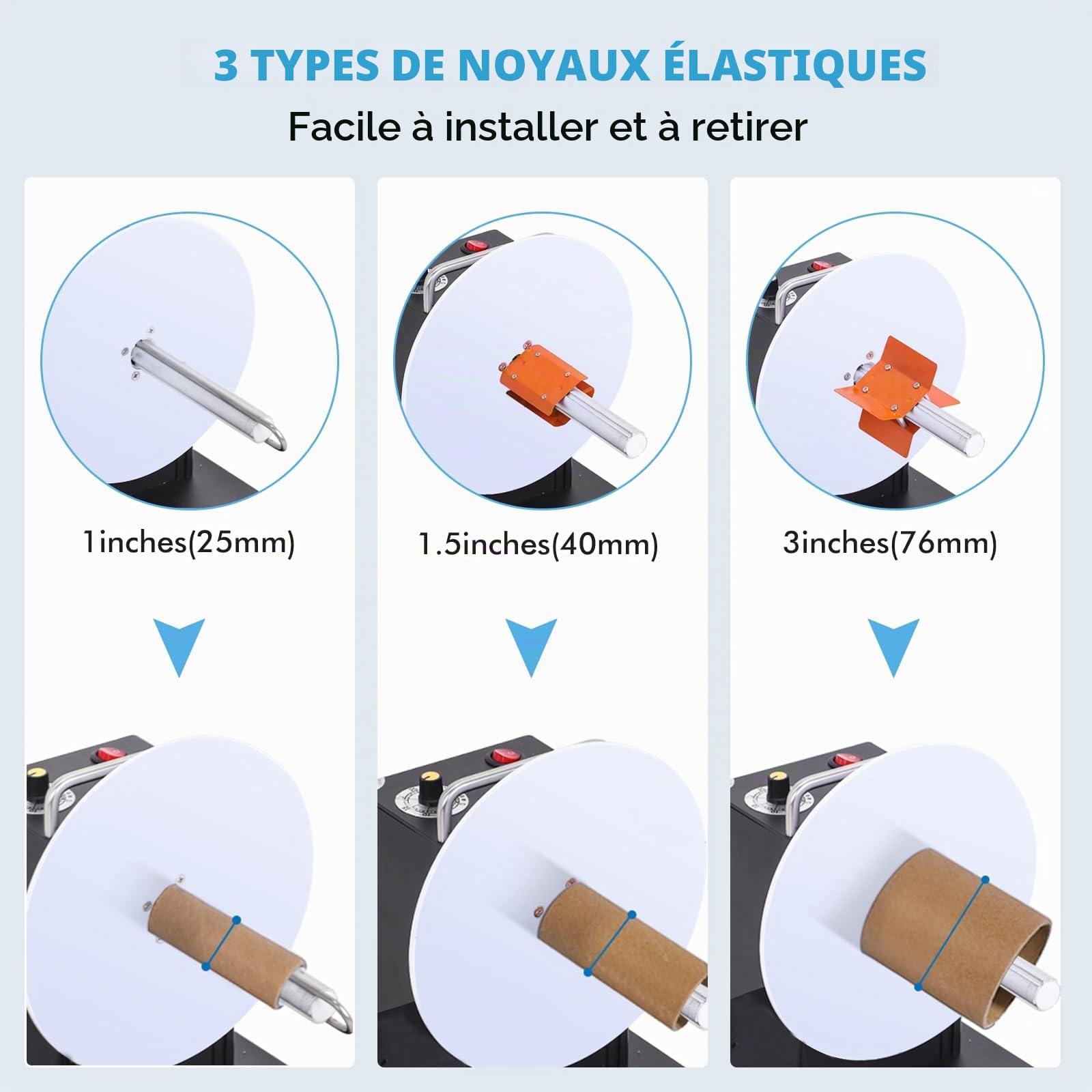 YUCHENGTECH Enrouleur Étiquette Enrouleur D'étiquettes Automatique 200 mm/s