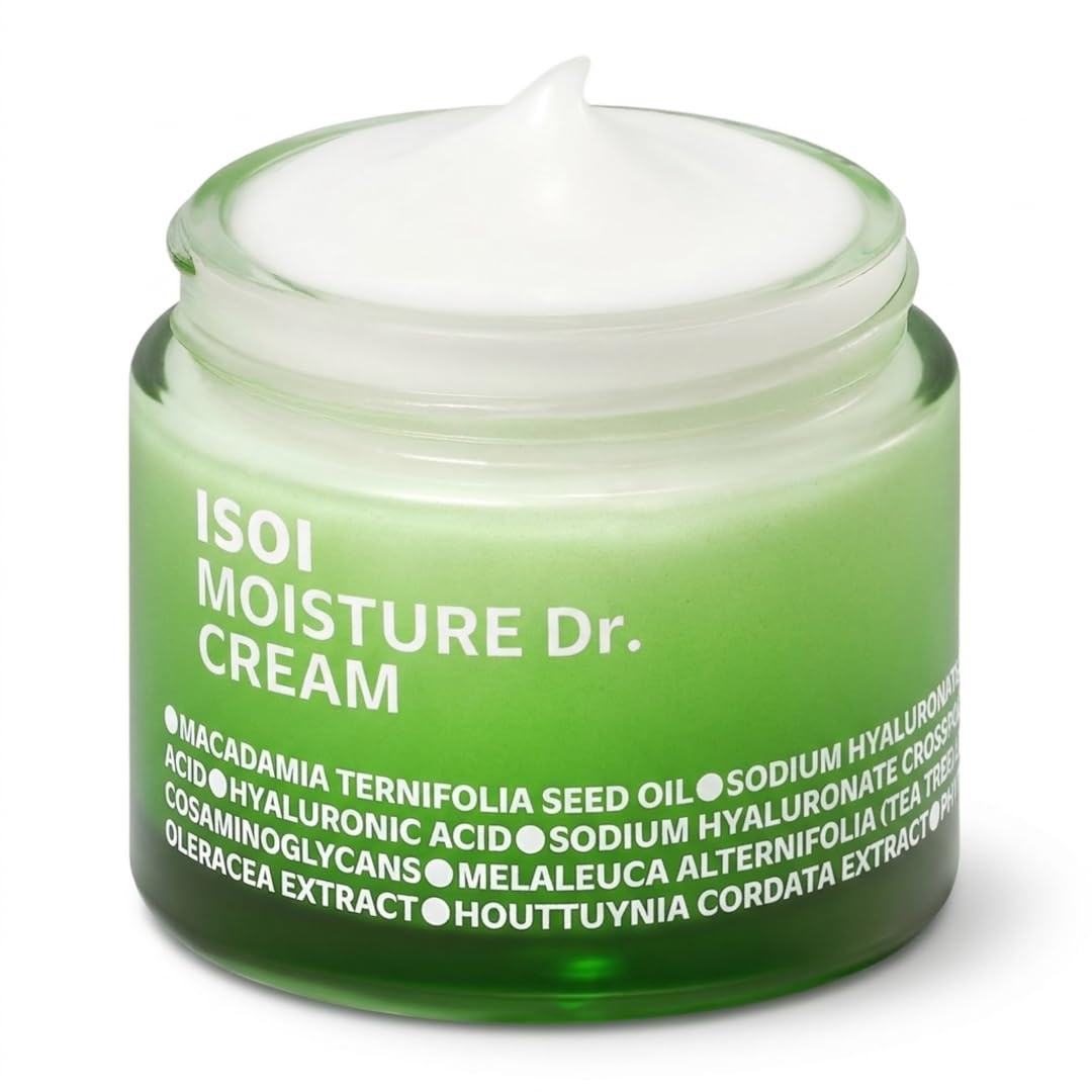ISOI Dr. Soothing Cream Korean Face Moisturizer with Hyaluronic Acid