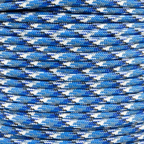 Paracord Planet Reflective 550lb Paracord – 7 Strand Type III Nylon Parachute Cord for Outdoor Visibility, Hiking & Crafting