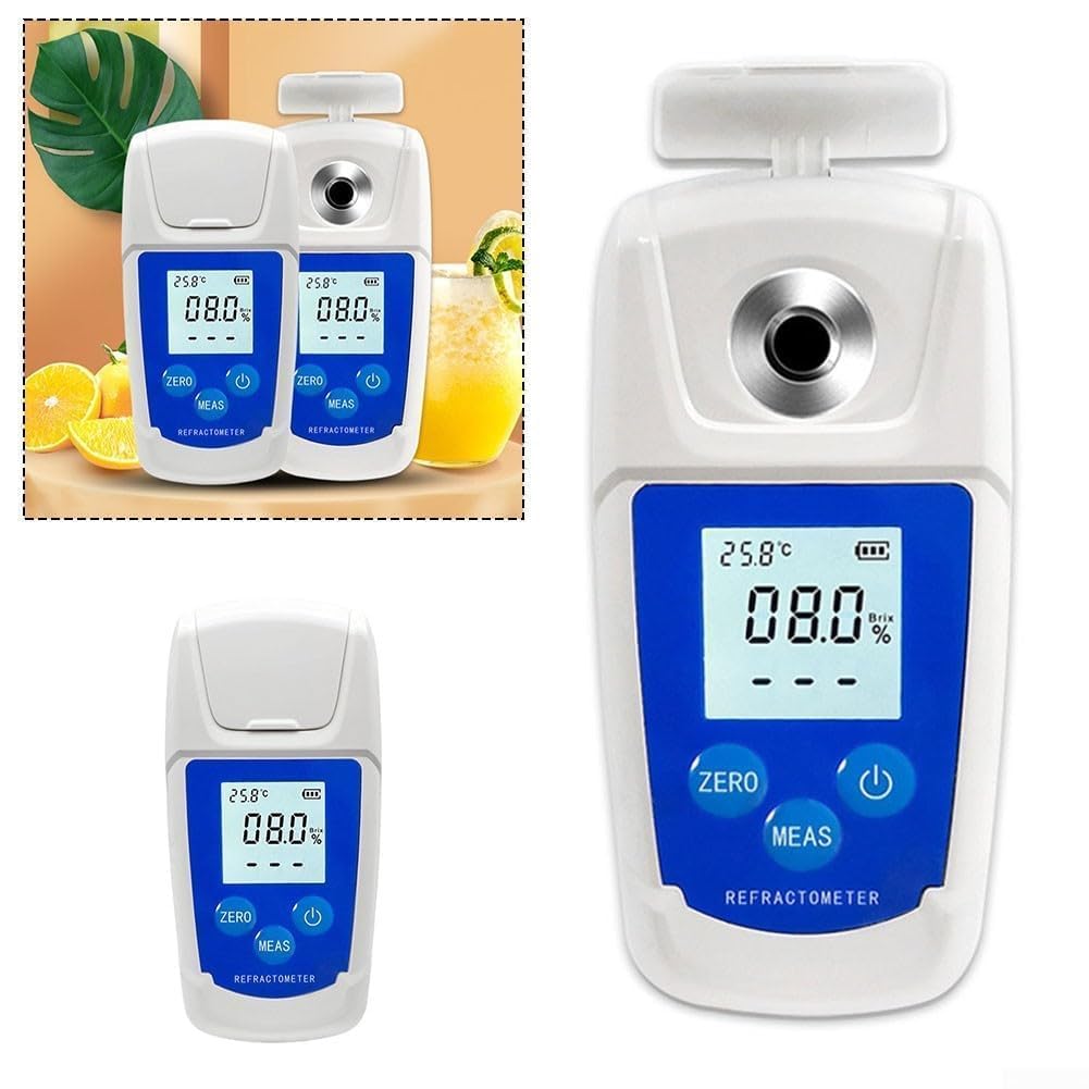 Digital Sugar Content Meter with Automatic Temperature Compensation and Wide Measuring Range for Food and Beverage Testing (0-32%)