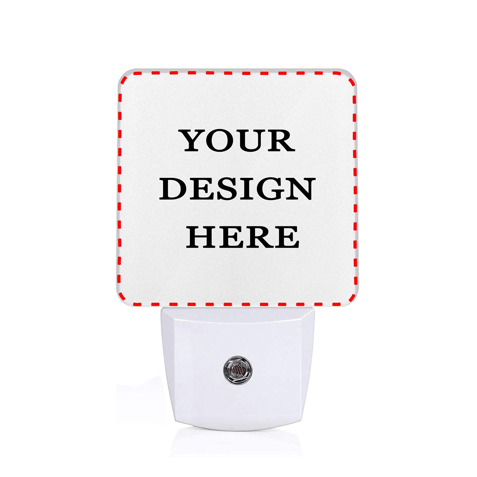 Custom Night Light Personalized Night Lights Plug Into Wall Add Your Photo Text LED Auto Sensor Nightlight for Bedroom Bathroom Toilet Stairs Kitchen Hallway (UK)