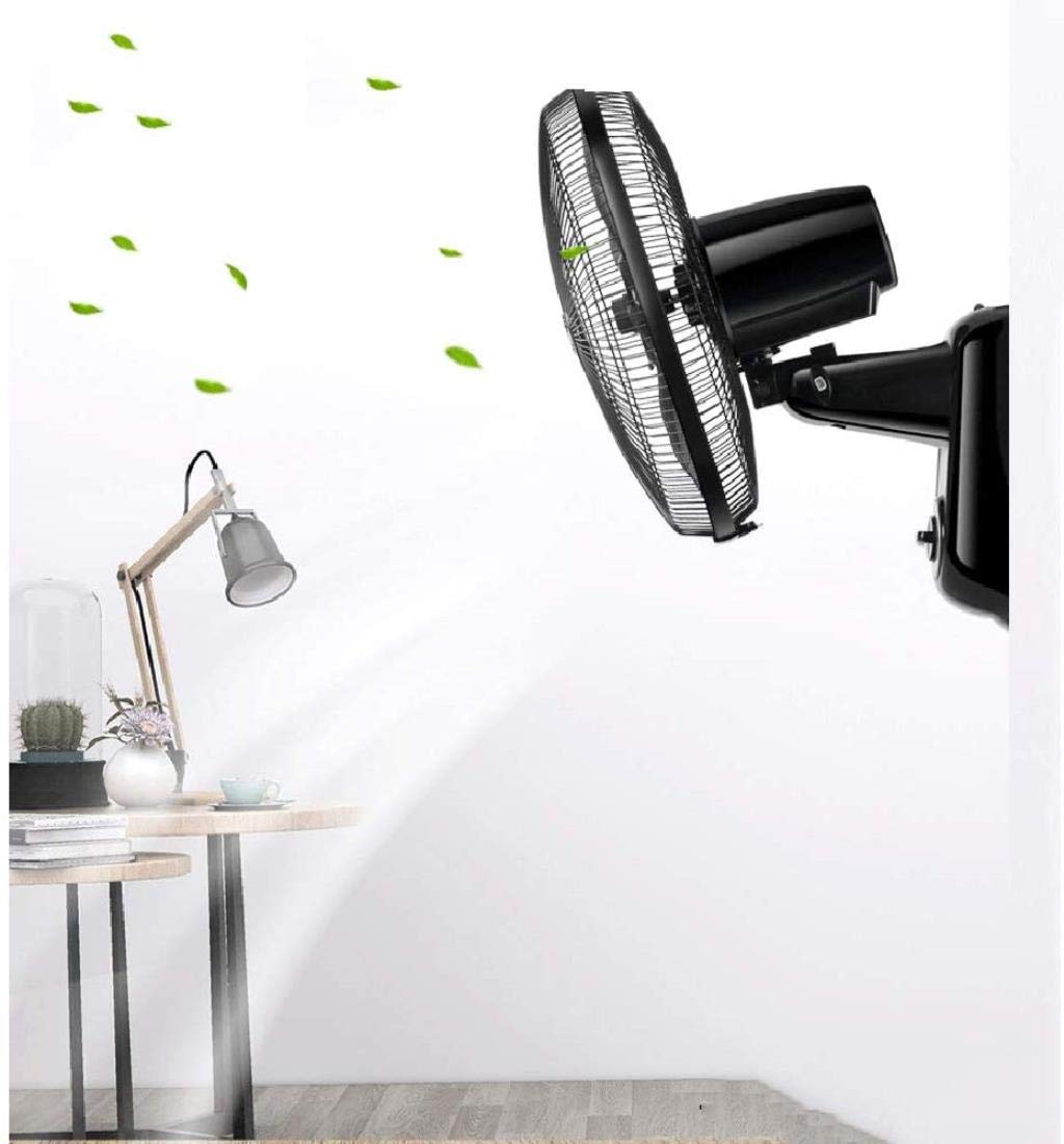 Ventilador Industrial de Pared con inclinación Ajustable, 16 Pulgadas, Giro de 90°, con Control Remoto y Cable, de bajo Consumo y silencioso, Ideal para oficinas, Industria y hogar.