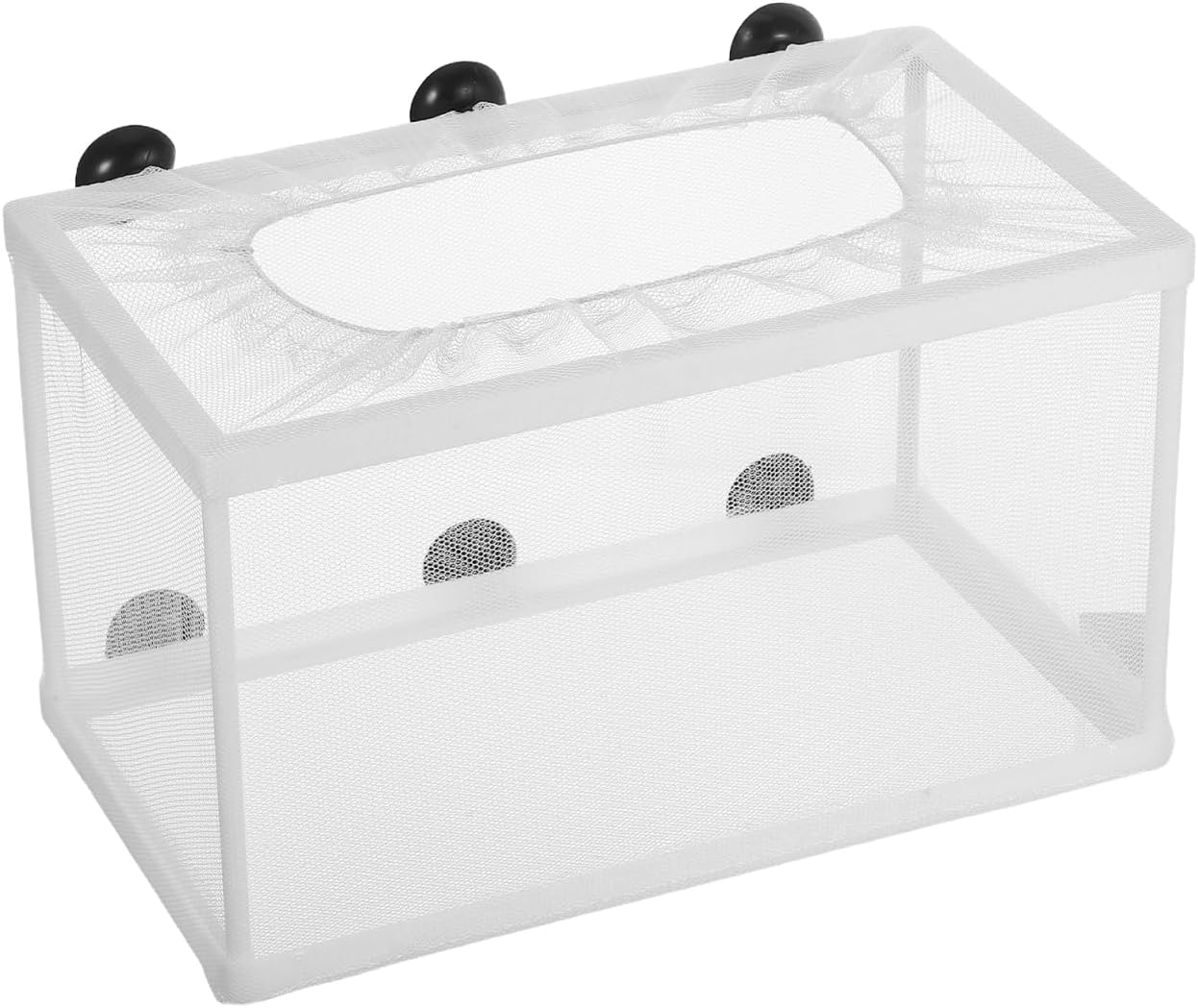 Toddmomy Fish Net Big Size Fry Hatchery Incubator with Suction Cups for Aquarium Fish Nursery Tank Polyester Mesh 10.23X5.90X5.90In