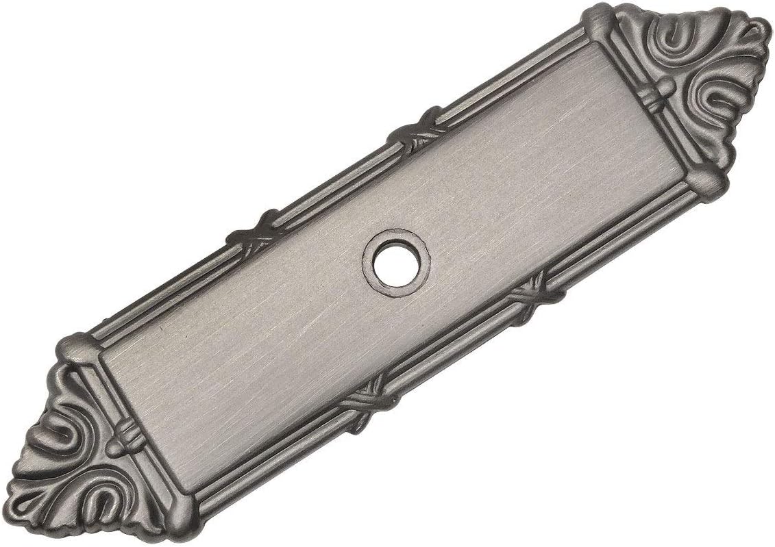 25 Pack - Cosmas 9467AS Antique Silver Cabinet Hardware Knob Backplate/Back Plate