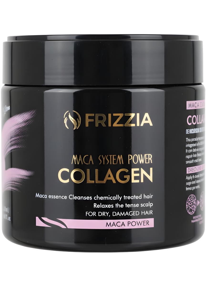 ULTRA Collagen Hair Mask, EASY to use. With argan oil and maca. Hydration and shine, anti-frizz treatment for dry and damaged hair, professional smoothness, 500 ml