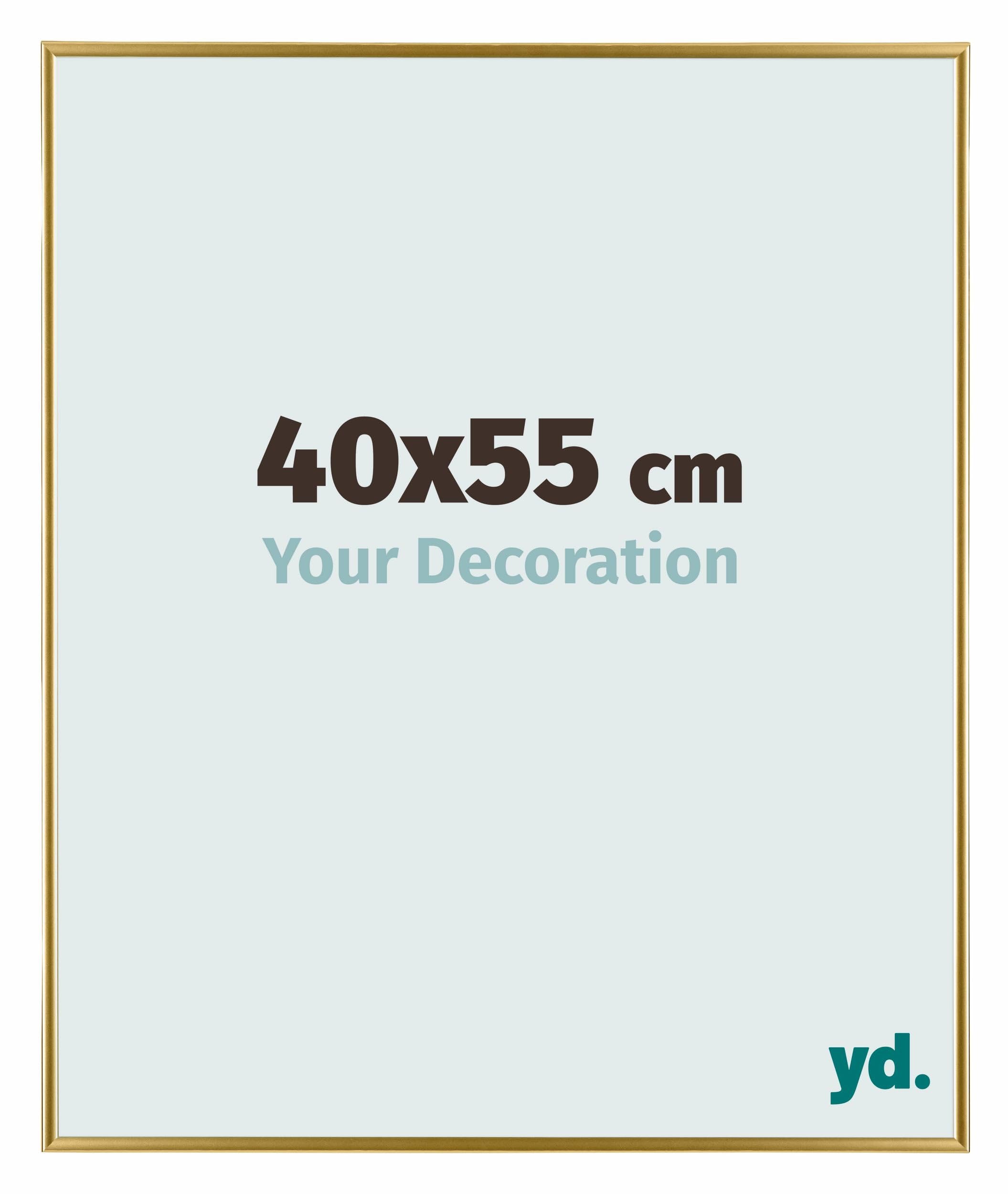 Your Decoration - Picture Frame 40x55 cm - Gold - Decorative Wall Frame in Plastic with Antireflection - Frame 40x55 - Evry