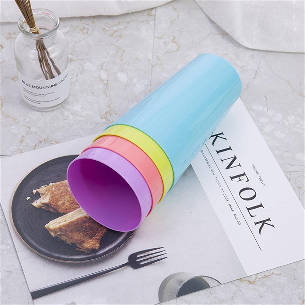 EazyBreezy Bicchieri In Plastica A Spirale | Set Da 8 Da 550 Ml | Riutilizzabili Infrangibili Per Feste E Campeggio | 4 Colori - 3