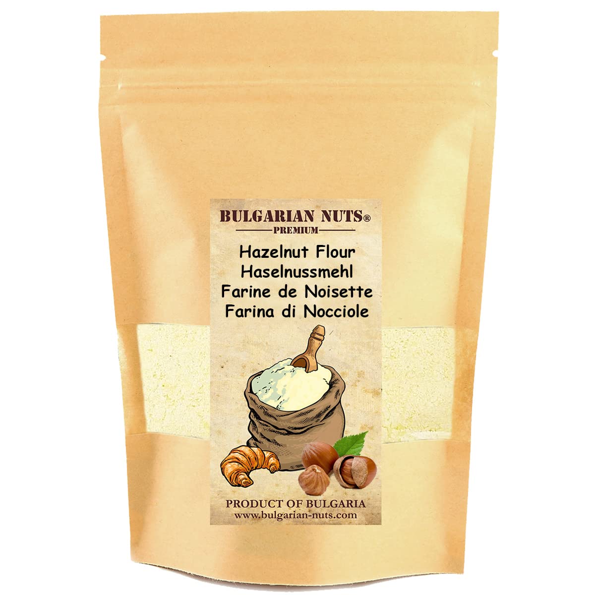 1 kg Harina de Avellana Extra Fina | Avellanas Blanqueadas Molidas | Sin gluten