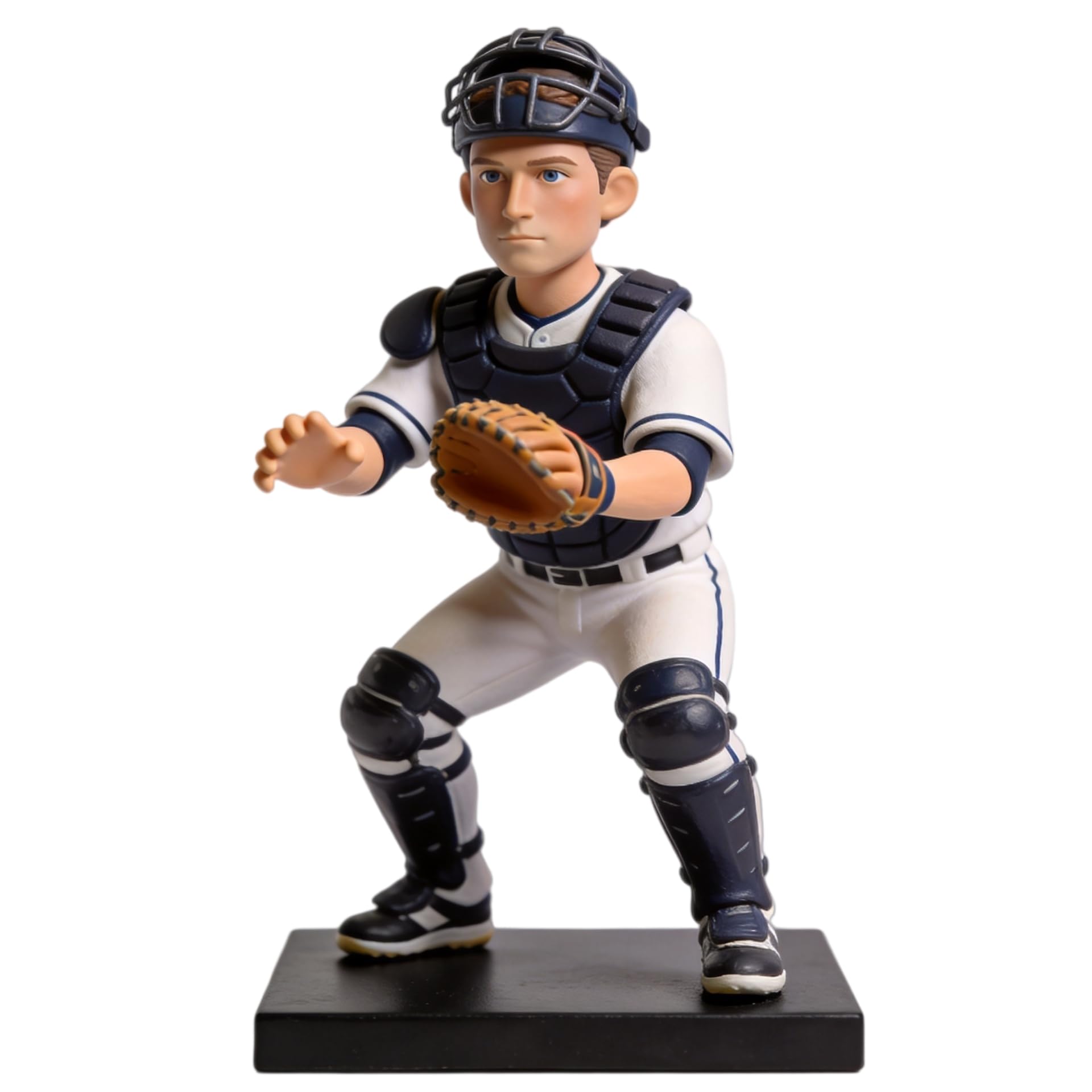 Figura 3D personalizada de la foto, estatua hecha a mano, arcilla polimérica de cuerpo completo con guante colector, regalo para cumpleaños y jubilación de computadora para jugadores de béisbol