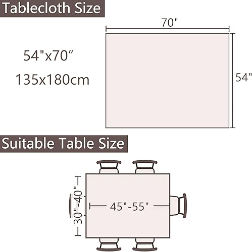 Miniatura 4 de qiden Mantel de granja rectangular impermeable de arpillera, lino y algodón, tela bordada rústica para decoración de mesa de comedor en interiores y