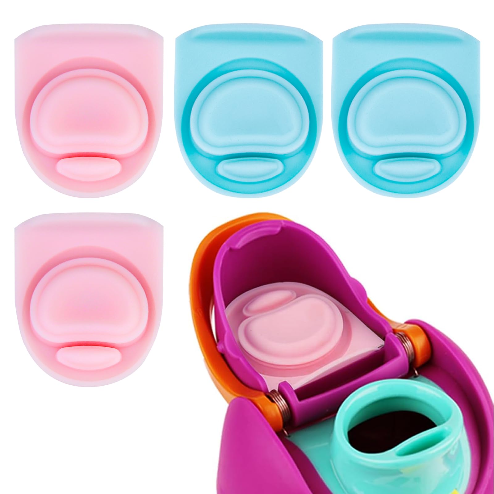 BMSQOFD 4pcs Replacement Stopper Seal Compatible with Owala FreeSip 24oz 32oz,Water Bottle Lid Insert Cap Silicone Seal Parts for Owala 16/19/24/32/40oz Spout Gasket Mouth piece Accessories LD8