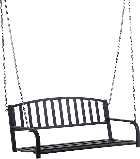 Outsunny Hanging Bench 2Seater Garden Swing Bench Hollywood Swing