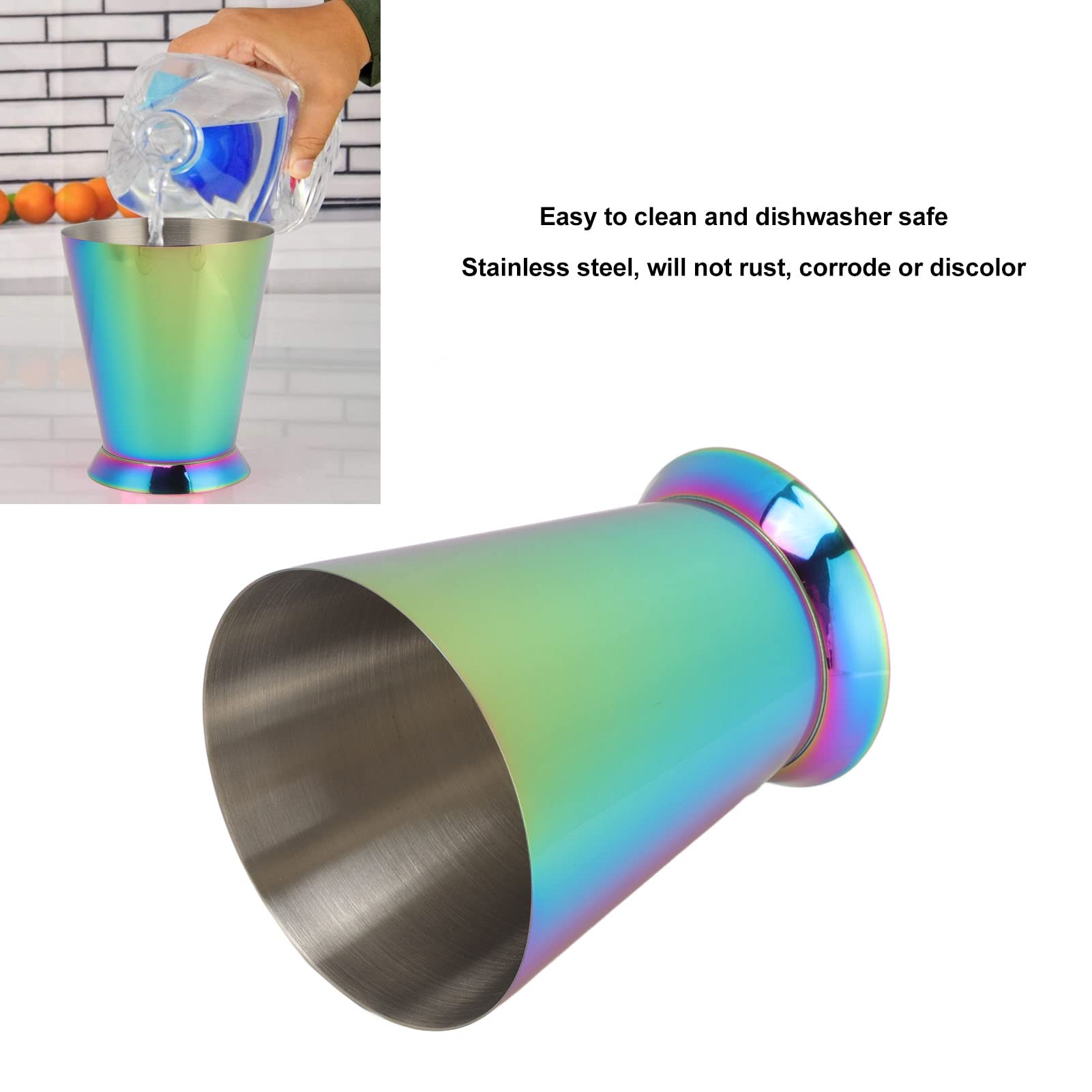 Frozen Beer Mugs for Freezer, Stainless Steel Bartending Cup, Colorful Gradient Cocktail Mixing Cup, Bar Mixing Cup for Home Bar