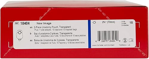 Miniatura 4 de Nueva imagen drenable de 9 pulgadas de longitud, maxi sistema de 2 piezas bolsa de urostomía de 9 pulgadas de longitud, Maxi 18404, 10 unidades
