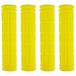 Kasteco 2 Pairs Bicycle Handle Bar Grips Mushroom Grips for BMX/Road Mountain Bikes (Yellow)