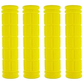 Kasteco 2 Pairs Bicycle Handle Bar Grips Mushroom Grips for BMX/Road Mountain Bikes (Yellow)