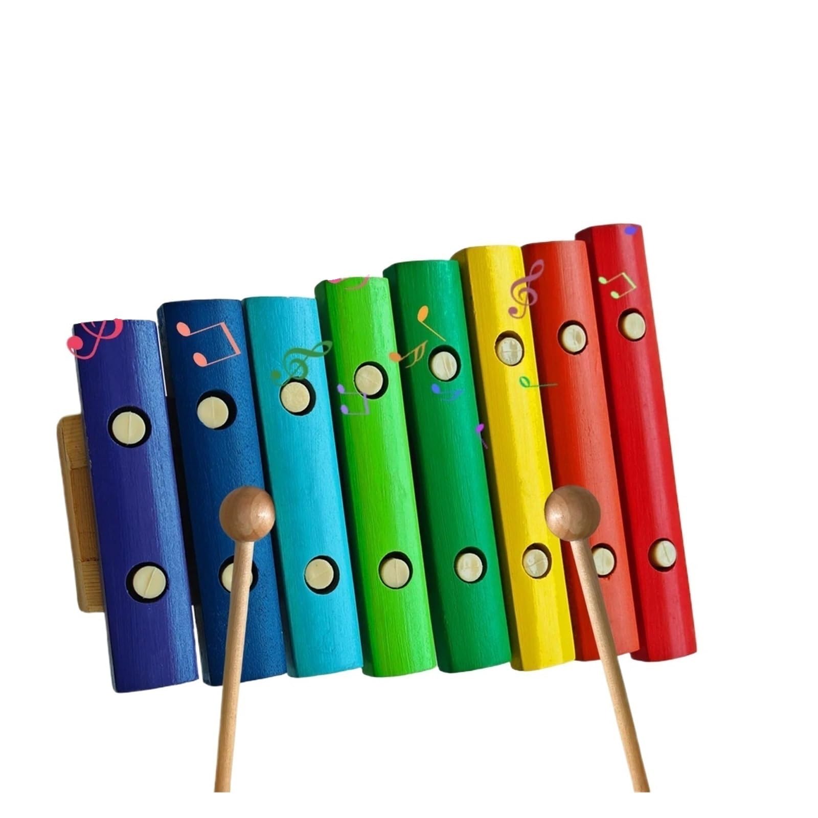 Xilófono Xilófono De Madera Profesional De 8 Notas Instrumento Musical Con 2 Mazos De Madera Teclas Coloridas De Madera De Abedul