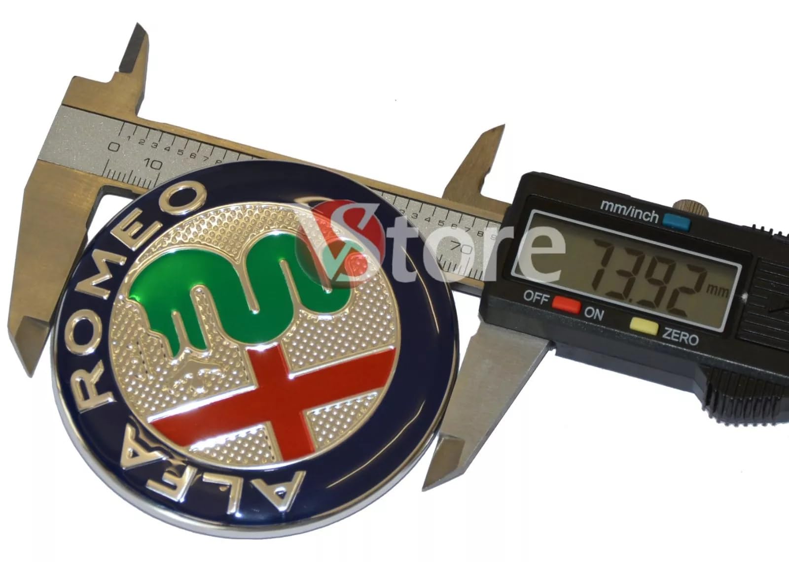 Stemma Alfa Romeo 74mm Emblema Metallo Cofano Anteriore Posteriore Zielony