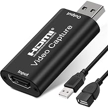 1080P Video Yakalama Kart  HDMI - USB Yakalama Video ve Ses Kayd  OBS Connect DSLR Kamera Oyun, Canl , Ak , Video Konferans i in 8 in  Kablo