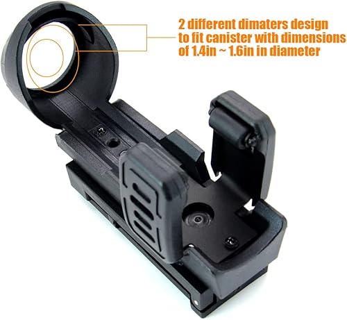 Miniatura 3 de Bolsa giratoria de pulverización de pimienta de extracción rápida para MK4, soporte de pulverización de polímero OC para uso urgente táctico, negro