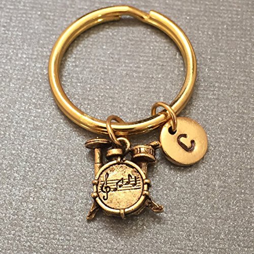 Drum set keychain, drum set charm, musical instrument