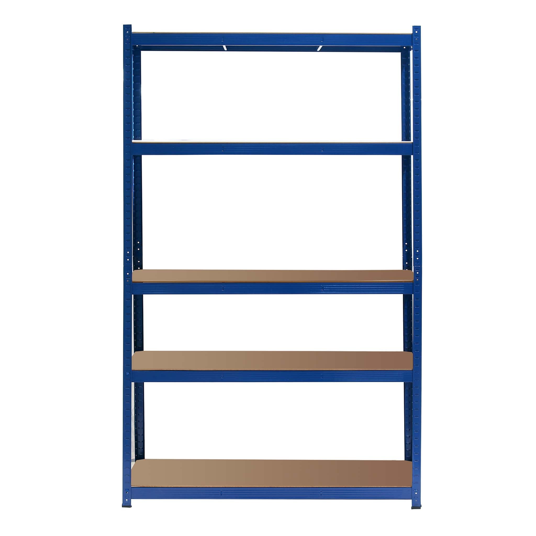 Wiltec Scaffale per carichi pesanti blu 120x60x204cm Scaffale a incastro 5 ripiani 200kg/piano