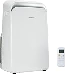 Amazon Basics 3-In-1 portatif Air Conditionneur, 10,000 BTU (ASHRAE), Refroidir jusqu'à 450 Sqf, portable AC avec fonction Cool/Dry (déshumidificateur)/Fan-Only, mode automatique, mode sommeil, minuterie, blanc