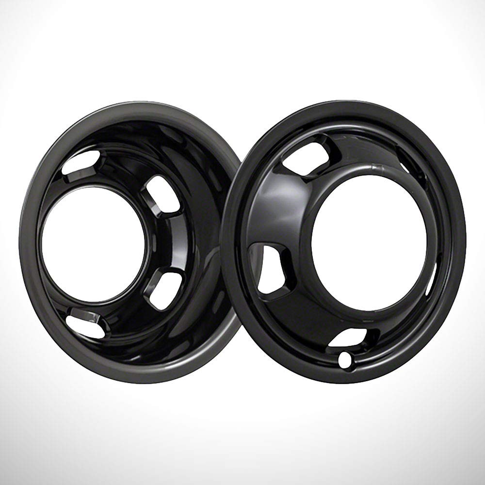 Elite Auto Chrome Gloss Black 5 Hand Hole 17' Wheel Simulators fit for Ram 3500 03-18