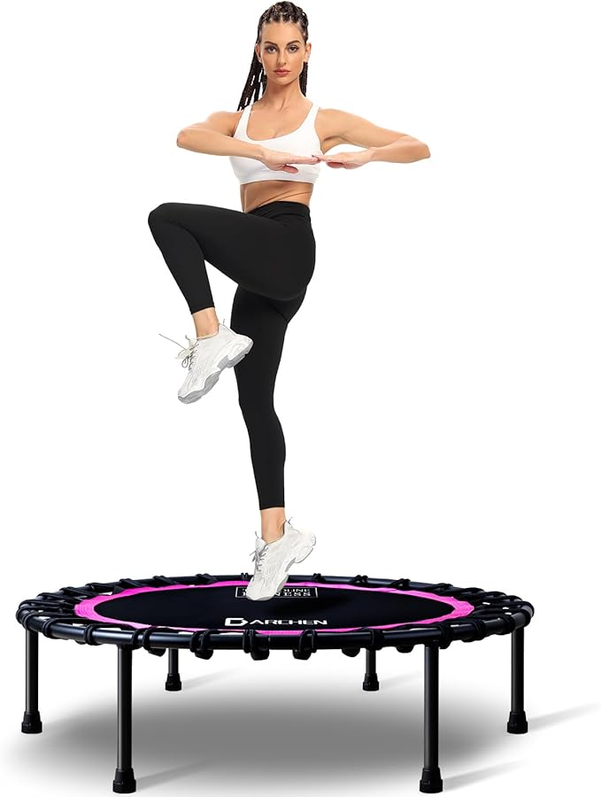 DARCHEN 200 KG Rebounder Trampoline for Adults, Indoor Small Rebounder