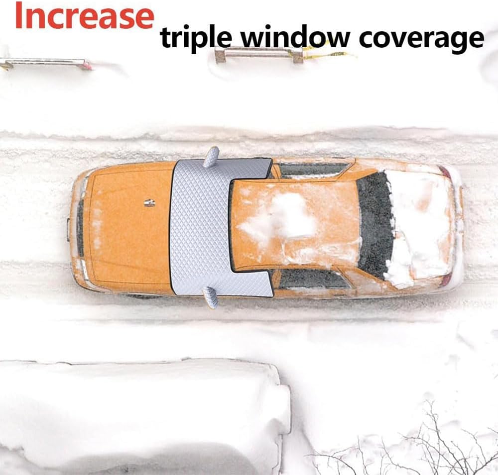 Car Windshield Cover for Ford F-250 F-350 F450 F550 2017-2021 2022 2023 2024 Foldable Car Windscreen Cover All Weather Front Window Cover Snow Ice Frost UV Protection