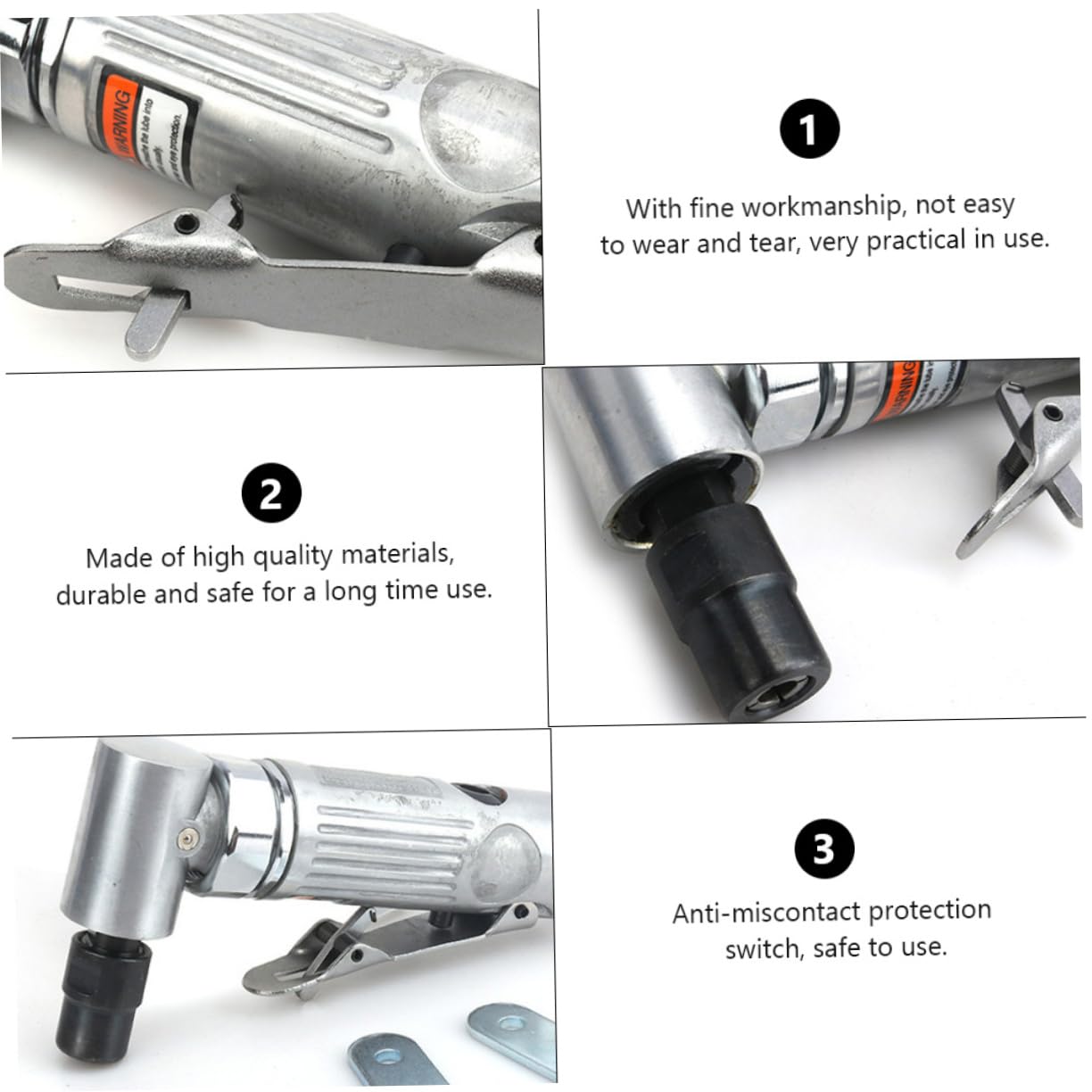 NUOBESTY Pneumatische Druckluftschleifer aus Aluminium 25000 U/min 6,2 Riegel 1/4-zoll Anschluss für Präzises Schleifen und Polieren