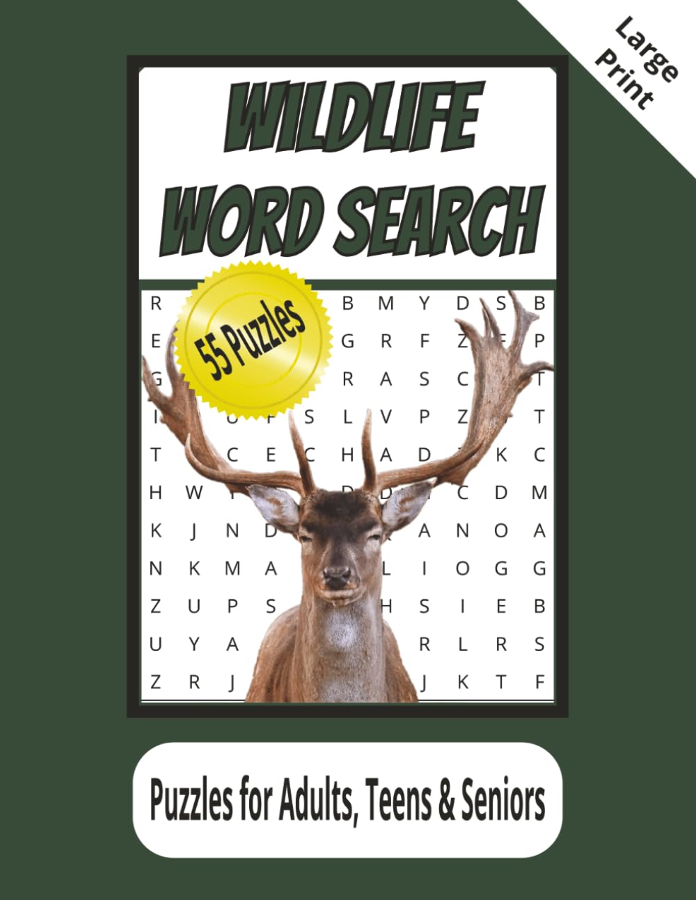 Wildlife word search puzzle book: Word searches with easy to read print about wildlife, animals, nature and more, 8.5x11 inches, 110 pages, 50+ puzzles... gifts for vacations, holidays and free times