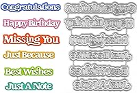 FAWENUCY Congratulations Words Metal Die Cuts - Layer Frame Net Set for Scrapbooking, Card Making, DIY Crafts (10.7x8.7cm)