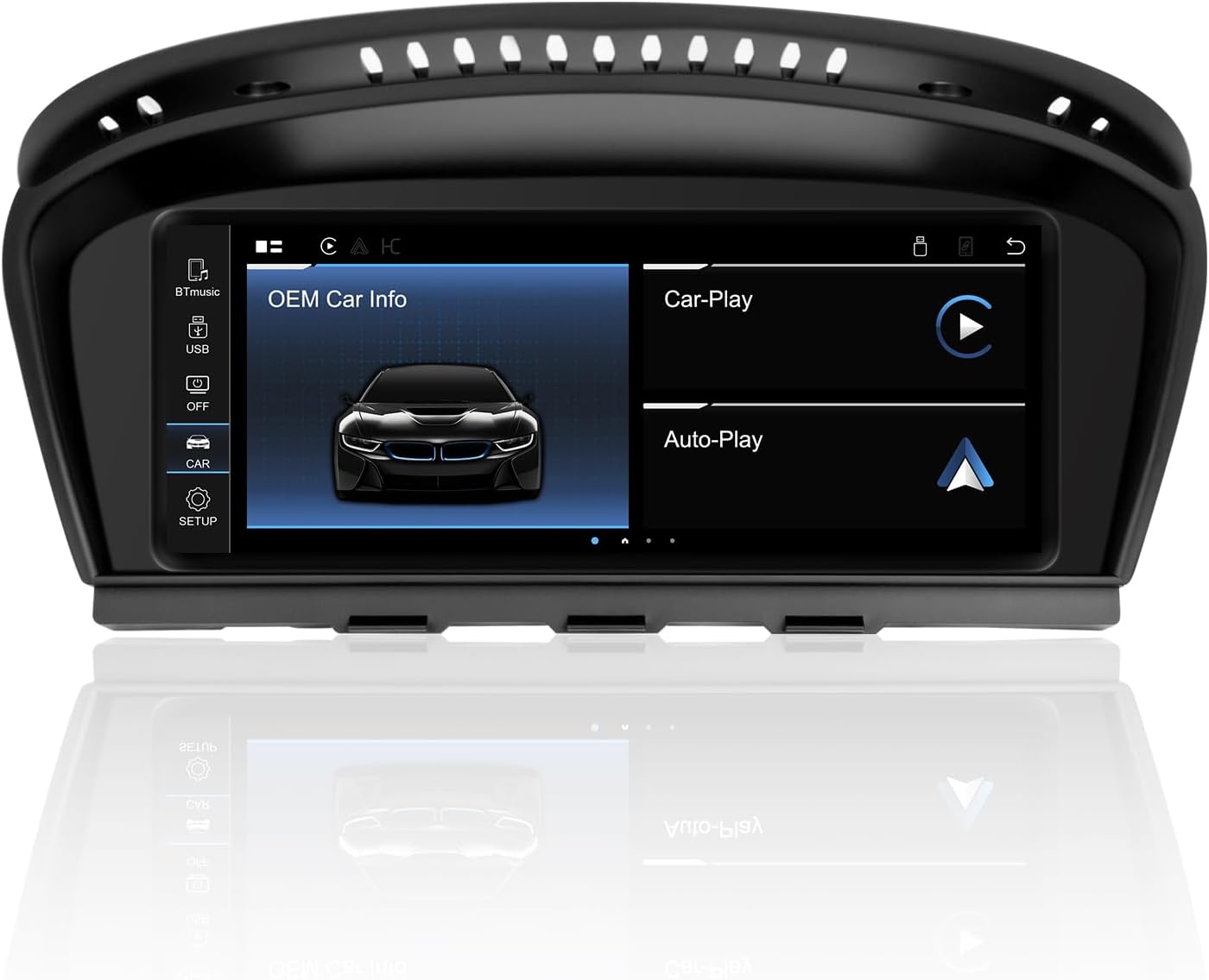 PEMP 8.8" Linux Screen for BMW E60 E90 CCC Wired and Wireless CarPlay Retrofit Android Auto Display Mirror Link Car Radio Bluetooth Video Player Head Unit (2005-2010)