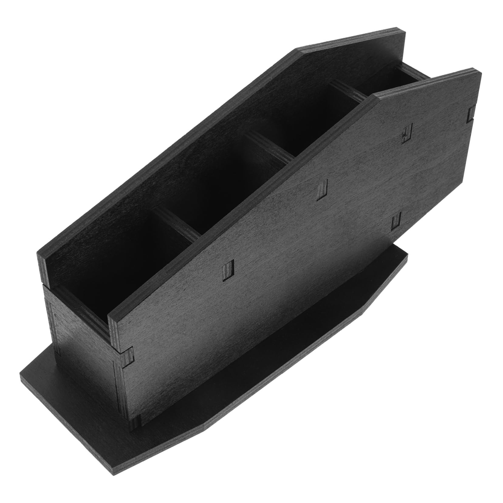 Organisateur de pinceaux cercueil en bois gothique porte-maquillage et pot à stylos Halloween