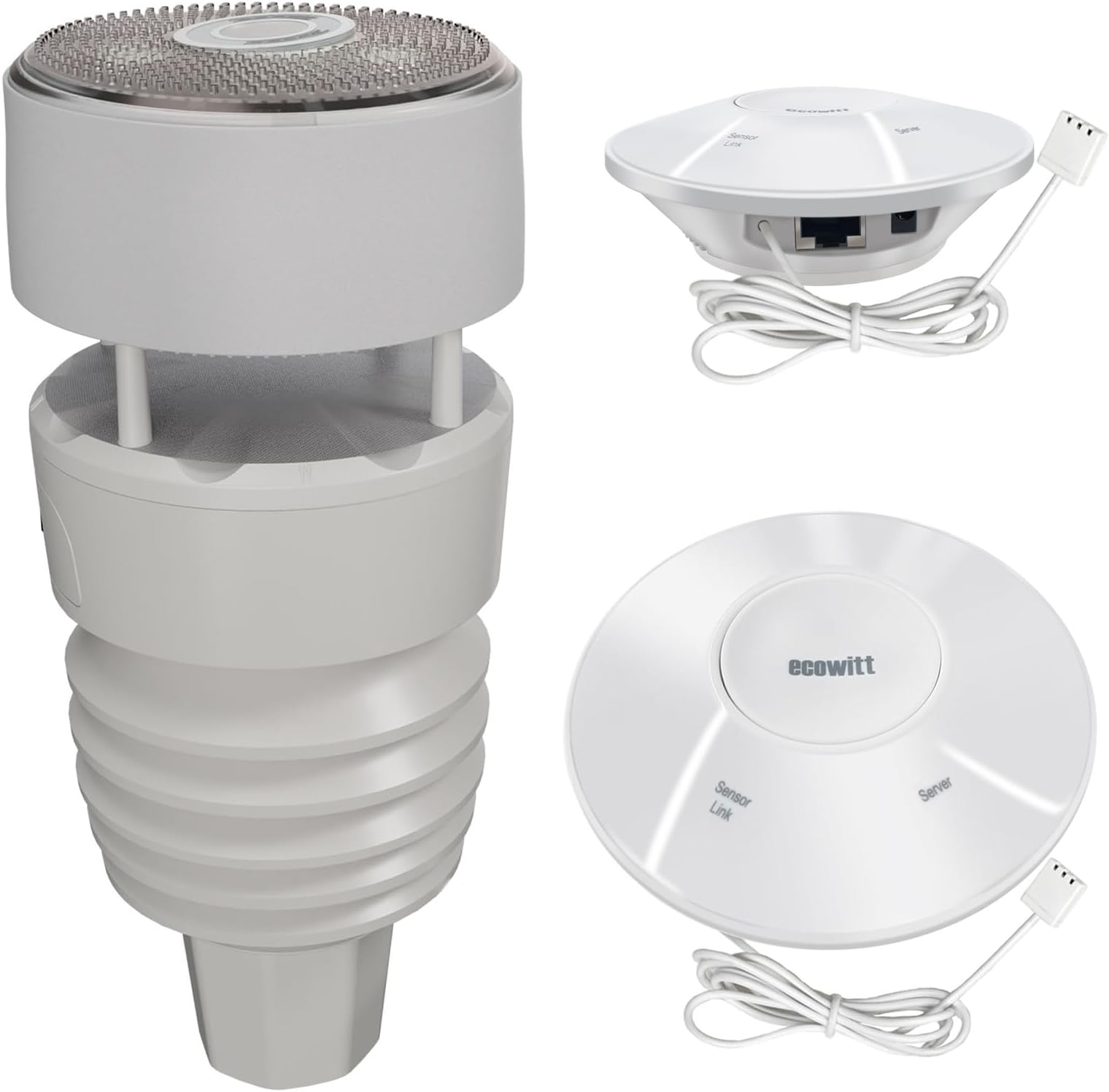 Wittboy Weather Station, Includes Wittboy Wi-Fi Hub and 7-in-1 Outdoor Solar Powered Weather Sensor, Supports WU/WeatherCloud/Wow/Ecowitt Weather Servers, 915 MHz