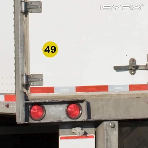 Miniatura 30 de iSYFIX Calcomanías amarillas de números consecutivos – 1 a 100, 2 pulgadas, 1 juego – Vinilo autoadhesivo de alta calidad, ideal para inventario