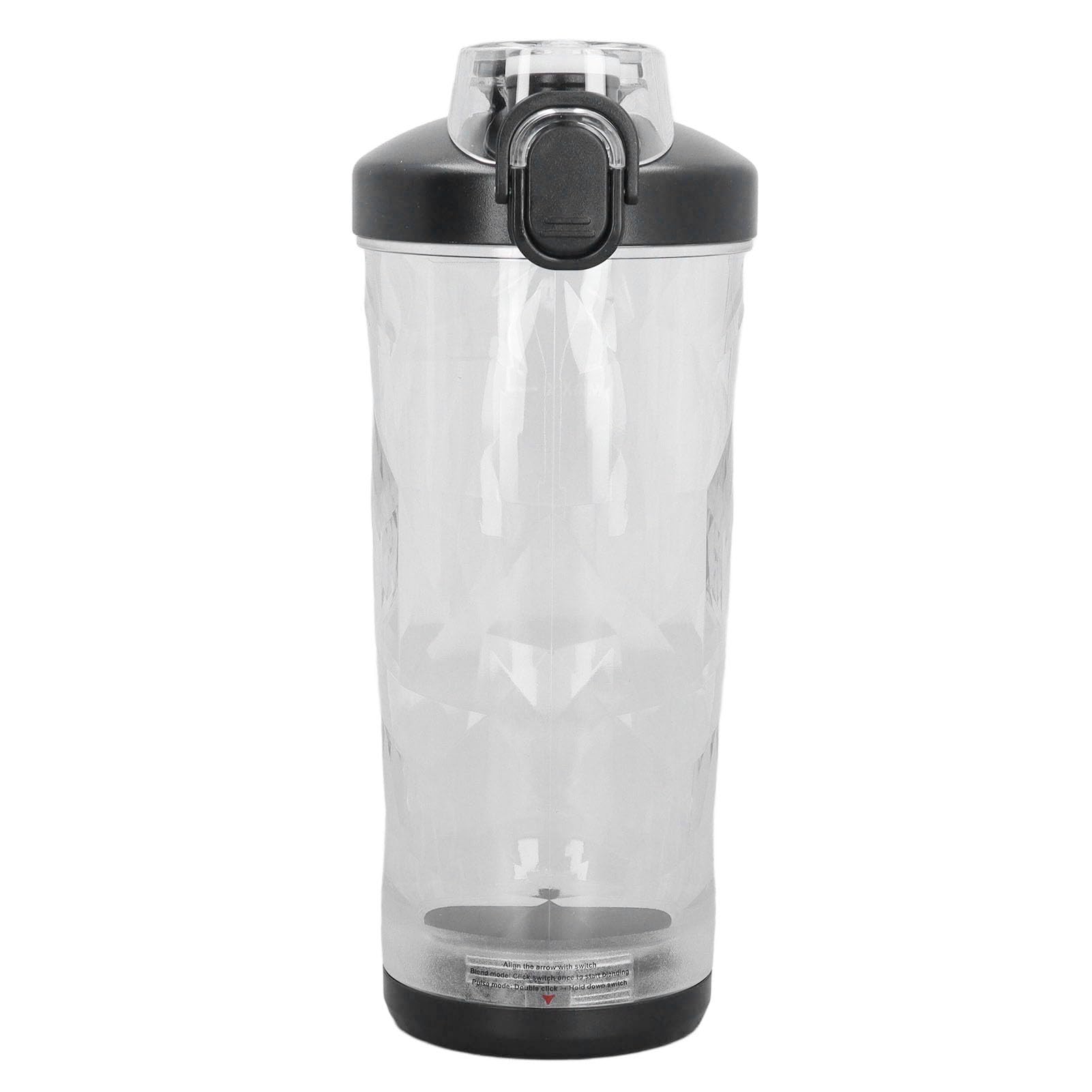 Mixerflasche 600ml, 150W 18000 U/Min USB Wiederaufladbar Mini-Juicer Tasse, Elektrischer Fruchtsaftmixer, Tragbarer Reisemixer mit Edelstahlblättern, Schwarz