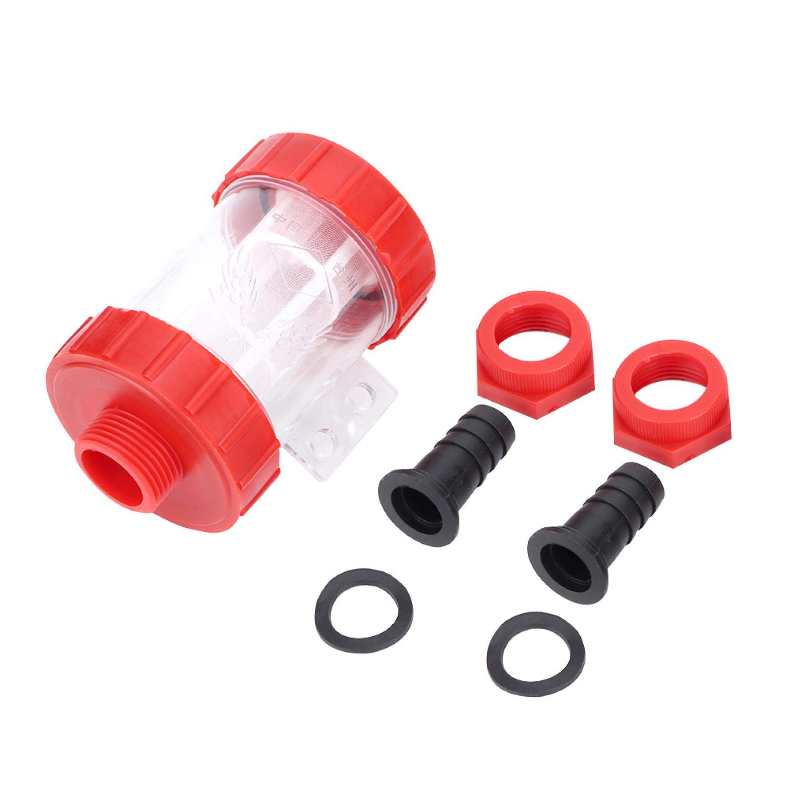 Asudaro Wasserpumpen-Siebfilter – Edelstahl & ABS, Für Garten, Wohnmobil & Bewässerung, Schwarz