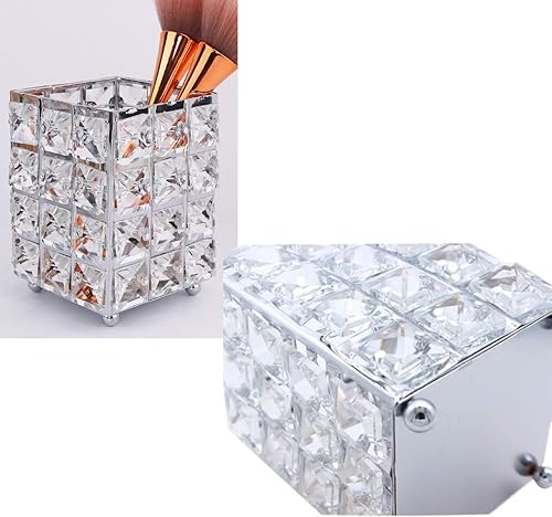 Miniatura 3 de Porta brochas de maquillaje, soporte para bolígrafo, hecho a mano, colección de lápices de cejas de cristal, almacenamiento cosmético para tocador,