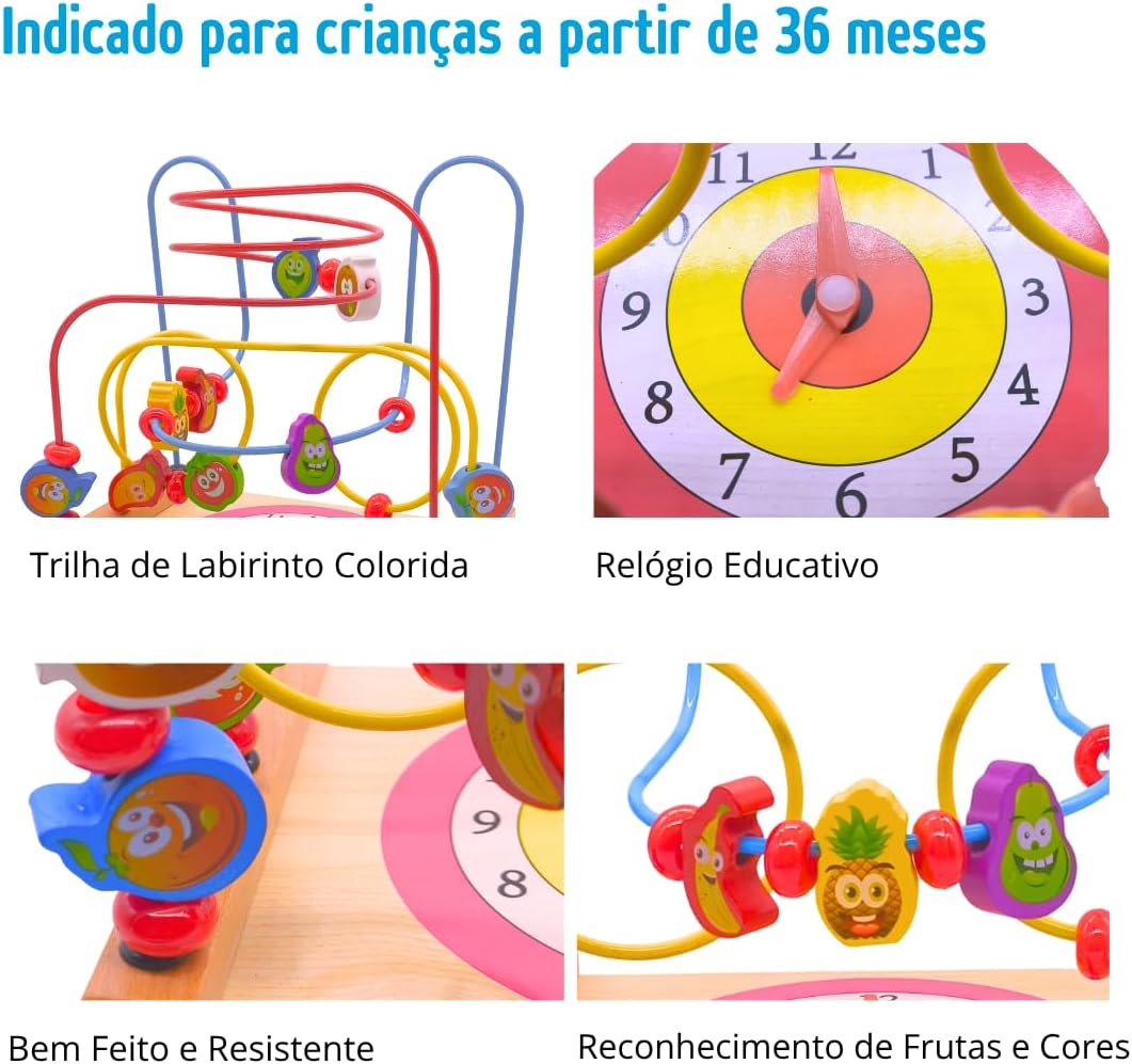 Brinquedo Educativo de Madeira Infantil – Cubo de Atividades ou Circuito com Peças – Desenvolve Coordenação Olho-Mão, Cores, Formas e Habilidades Cognitivas – Brinquedo Lúdico para Crianças (Modelo 1) Brinquedo Educativo de Madeira Infantil – Cubo de Atividades ou Circuito com Peças – Desenvolve Coordenação Olho-Mão, Cores, Formas e Habilidades Cognitivas – Brinquedo Lúdico para Crianças (Modelo 1)