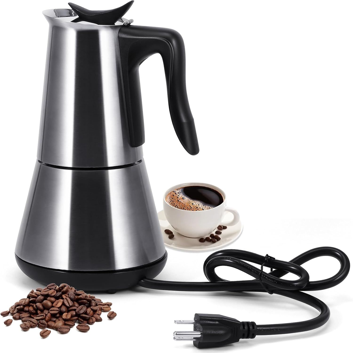 SHANGSKY Electric Coffee Pot Espresso Maker, 6 Cup Espresso Coffee Pot ...