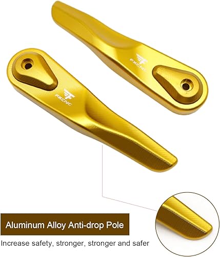 Miniatura 2 de Paramanos de motocicleta Billet Protectores de mano con deslizador para Ducati Multistrada 12601200950 y Hypermotard 950 2015 en adelante, dorado