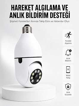 Hareket Algılamalı Kablosuz Akıllı Ev Güvenlik Kamerası Yeni Nesil
