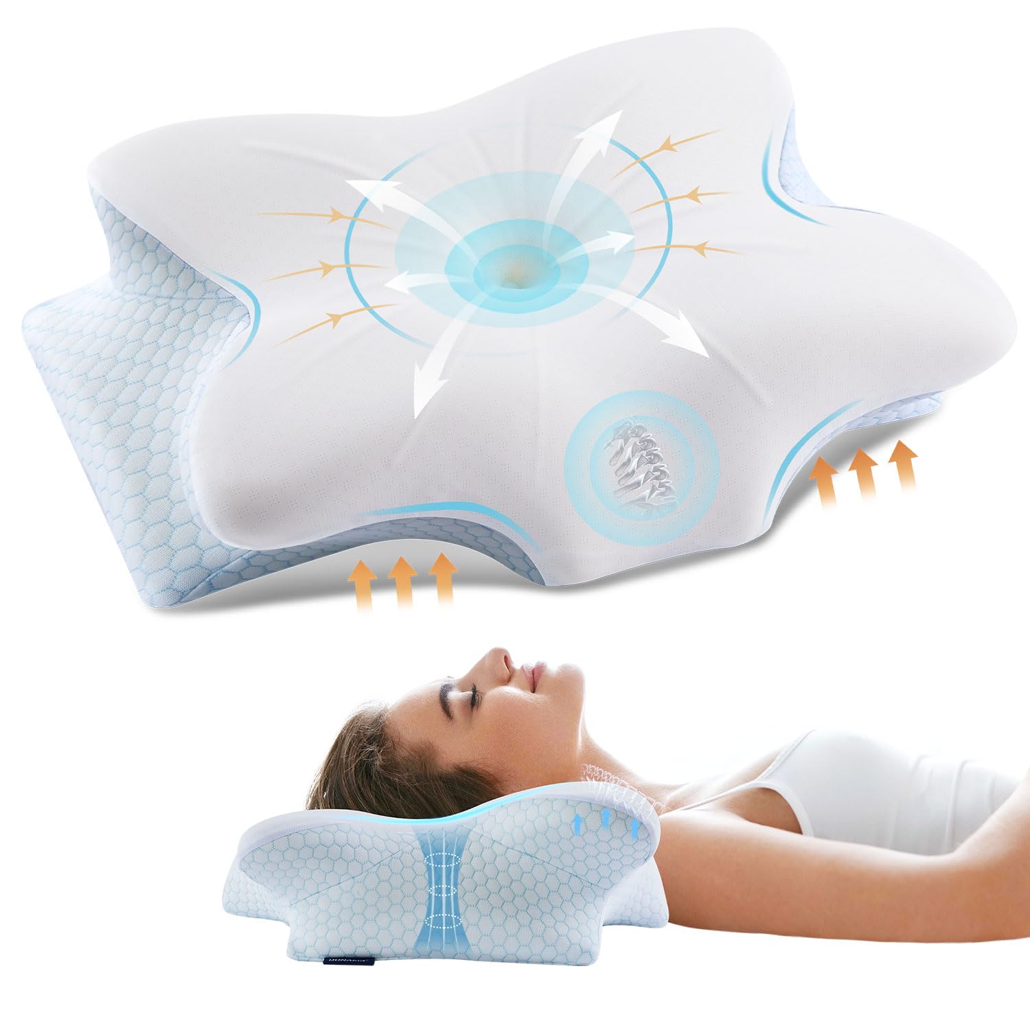 Amazon.com: FAIORD Cervical Memory Foam Pillow for Neck and